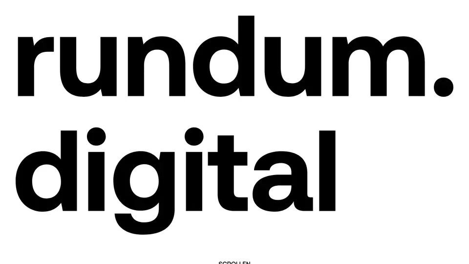 Aktueller Screenshot der Startseite von rundum.digital